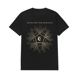 เสื้อยืดผ้าฝ้ายเสื้อยืด พิมพ์ลาย Rockerstar Bring Me The Horizon Blackstar สําหรับผู้ชายL XL  XXL 3XL