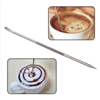 ปากกา วาดลาย ลาเต้ อาร์ต สแตนเลส (Latte art pen) ยาว 13.6 เซนติเมตร