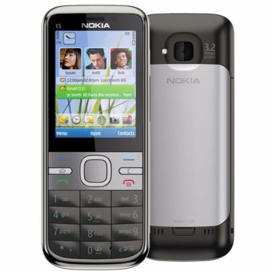 โทรศัพท์มือถือโนเกียปุ่มกด-nokia-c5-สีดำ-3g-4g-รุ่นใหม่2020-รองรับภาษาไทย