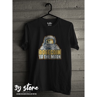 เสื้อยืดโอเวอร์ไซส์เสื้อยืด พิมพ์ลาย Dogecoin TO THE MOON Critto Cryptocurrencurrencurrencurrency 3Y STORES-3XL