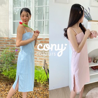 conycolours | 30022 เดรสสายเดี่ยวทรงยาว ผ่าข้าง