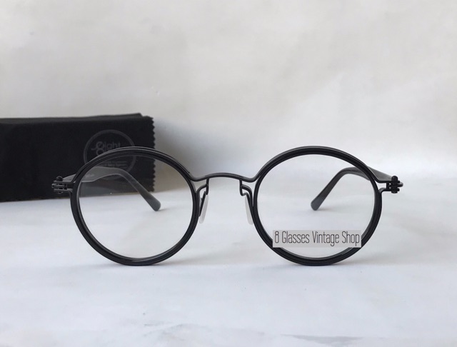 กรอบแว่นตาวินเทจ-ทรงกลม-tvsc-hand-made-สีดำ