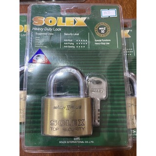 กุญแจทองเหลืองSOLEX50มิลทรงมนห่วงสั้นระบบลูกปืน