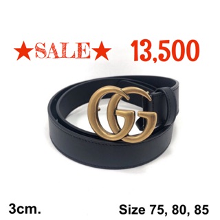 ✨NEW✨ Gucci Leather Belt with GG Gold Buckle 3cm