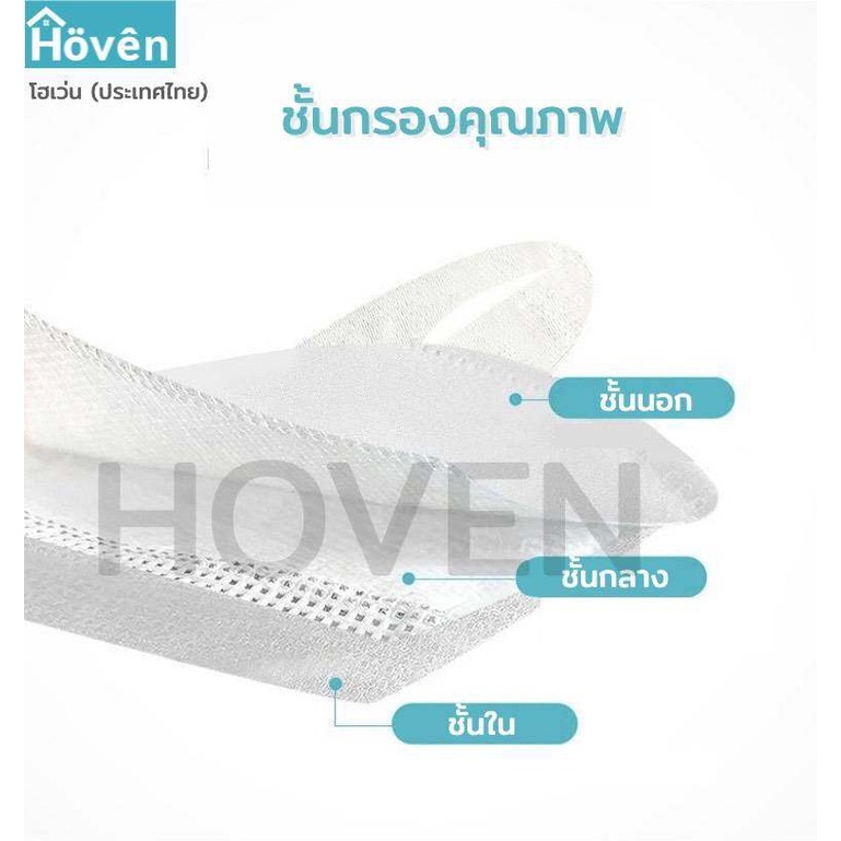 hoven-mask-หน้ากากอนามัยโฮเว่น-3d-10-ชิ้น-แพ็ค-แมสญี่ปุ่น-หน้ากาก3d-แมส3d-หน้ากาก4d-แมส4d-หน้ากากอนามัย