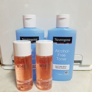 Toner Neutrogena Snail white Thayers Toner Witch Hazel Rose Petal นูโทรจีน่า โทนเนอร์เธเยอรส์ โทนเนอร์กุหลาบ glow potion