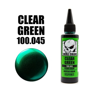 สินค้า SKULL COLOR 60 ml. CLEAR COLOR Clear Green 045