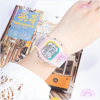 ภาพหน้าปกสินค้านาฬิกาดิจิตอล Unisex กันน้ำ หลายสี LCD Waterproof Watch College Style Student Casual Sport Watches Multifunctional Calendar Alarm Stopwatch ที่เกี่ยวข้อง