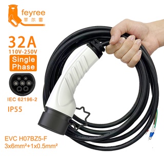 Feyree ปลั๊กชาร์จ 32A 8KW EV Type2 IEC62196-2 สําหรับยานพาหนะไฟฟ้า