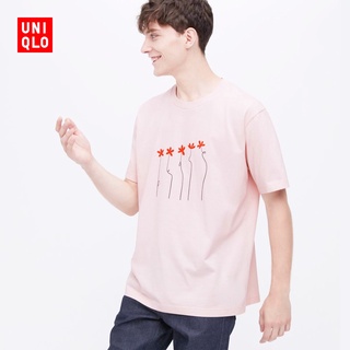 Uniqlo เสื้อยืดแขนสั้น พิมพ์ลาย HANA TAJIMA สําหรับผู้ชาย และผู้หญิง 457857 ยูนิโคล่ยืด.สบาย.รัก