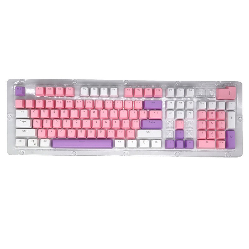 ch-ready-stock-ปุ่มกดคีย์บอร์ด-104-ปุ่ม-pbt-backlit-สําหรับคีย์บอร์ดสีชมพูสีม่วงสีขาว-3-สี