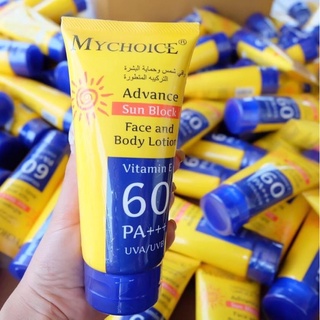 กันแดดมายช้อยส์ My Choice Sun Block SPF60PA+++ ไม่วอก ไม่เทา ไม่เป็นคราบ