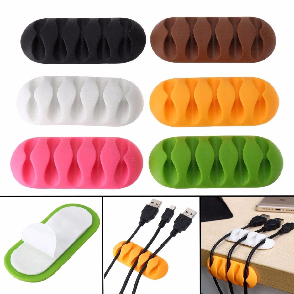 cable-reel-organizer-desktop-clip-cord-management-headphone-wire-holder-new