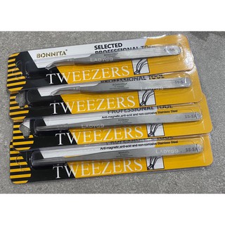 แหนบสแตนเลส จับเส้น จับช่อ ขนตาง่าย Tweezers Bonnita (โปรโมชั่น)