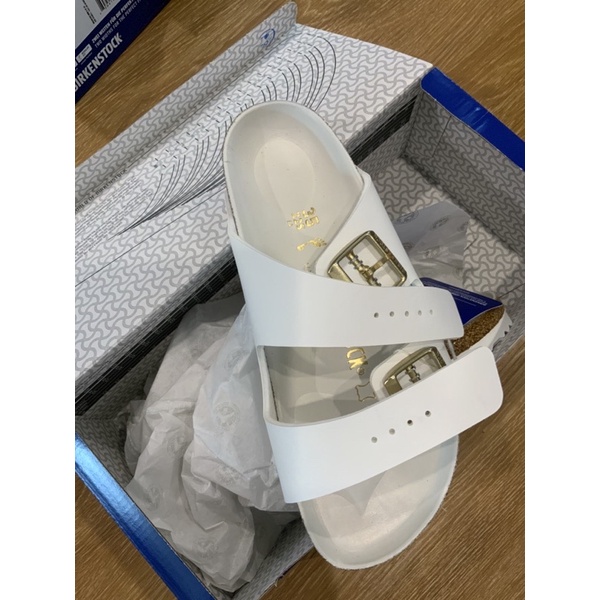 Birkenstock Arizona White Patent White Icy Metallic size 35 43 from bkt Shopee Thailand