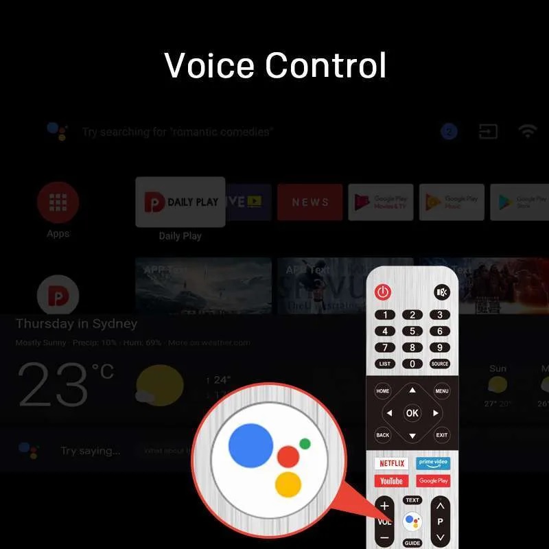 ของแท้-skyworth-voice-command-รีโมต-สําหรับ-smart-android-led-tv-ฟรีของแท้-coocaa-r2