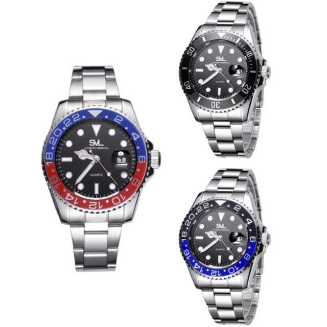 ภาพหน้าปกสินค้าSevenlight Date Quartz นาฬิกาข้อมือผู้ชาย มีวันที่ กันน้ำ 100% รุ่น GP80329.