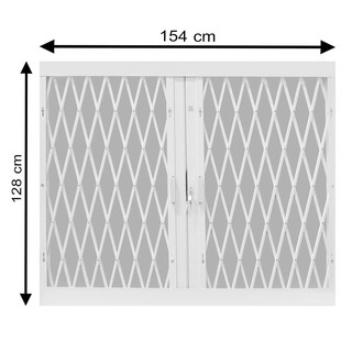 Wrought iron EXPANDABLE SECURITY BARRIER S.D.BRILLIANT 154X128CM Window door accessories Door window เหล็กดัด หน้าต่างนิ