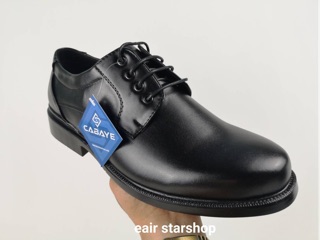 ภาพขนาดย่อของภาพหน้าปกสินค้ารองเท้าหนังดำ รองเท้าคัทชูชาย ทรงหัวมน CA301-black จากร้าน eairkyanyitun บน Shopee