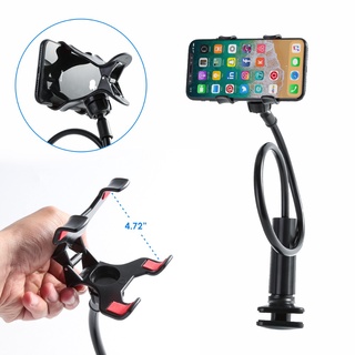 Universal ที่วางโทรศัพท์เตียงโต๊ะคลิป Lazy ยืดหยุ่น Gooseneck CLAMP แขนยาว Mount สำหรับ iPhone 8/7/6 เตียงโต๊ะที่วางโทรศัพท์มือถือ