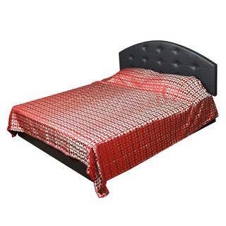 ผ้าคลุมเตียง ผ้าคลุมเตียง 6 ฟุต HOME LIVING STYLE VIEW สีแดง อุปกรณ์เสริมเครื่องนอน ห้องนอนและเครื่องนอน BED COVER HOME
