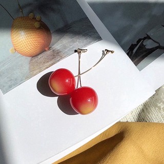 🍒ต่างหูเชอรี่ก้านสีทอง🍒