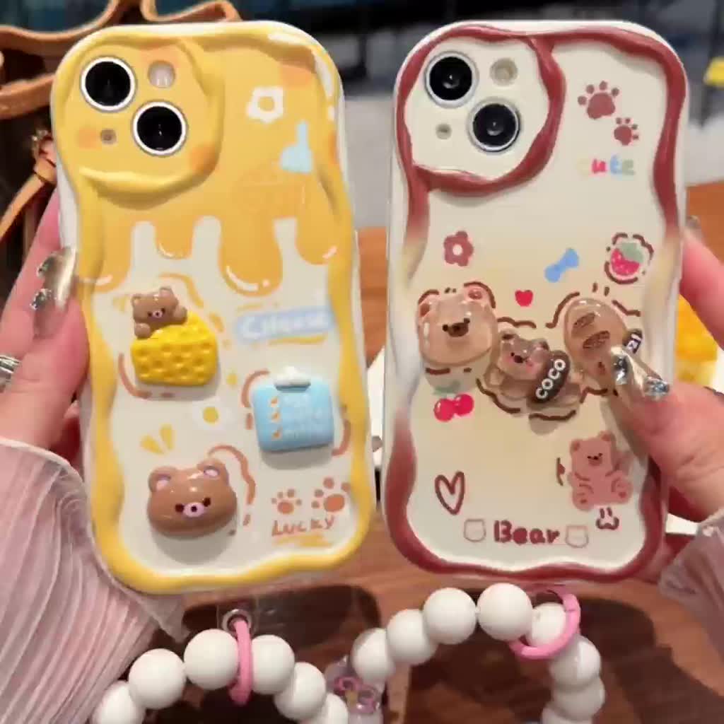 เคส-realme-8-5g-เคสโทรศัพท์มือถือ-ลายการ์ตูนครีม-3d-แฟชั่น-สําหรับ-realme-8-5g