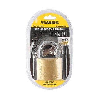 YOSHINo กุญแจคอสั้น 50 มม. รุ่น YN 50 สีทอง ทำจากทองเหลืองแท้ที่มีคุณภาพดี ไม่เป็นสนิม ใช้งานง่ายเพิ่มความปลอดภัยของคนใน