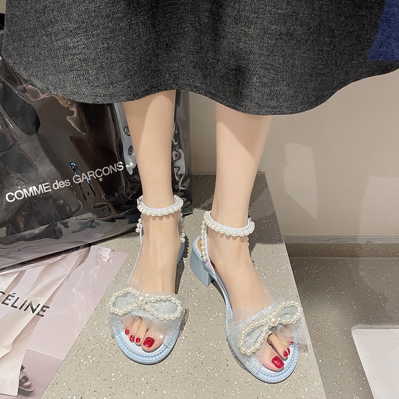 สุดฮิต-ส้นสูง-รองเท้าผู้หญิง-สีสายใส่สบาย-ไซส์ใหญ่-ส้นสูง-4-5cm