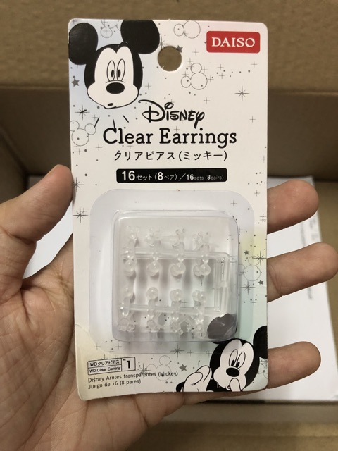 พร้อมส่ง-ต่างหูใส-disney-ของแท้จากญี่ปุ่น-ก้านพลาสติกใสสำหรับใส่แทนต่างหู-ของแท้จากญี่ปุ่น