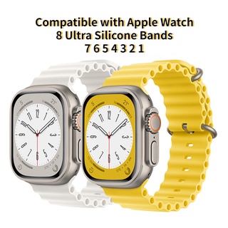 สินค้า สายนาฬิกาข้อมือซิลิโคน ขนาด 49 มม. สําหรับ Aplpe Watch ultra 8 iWatch ultra 8 7 6 5 4 se