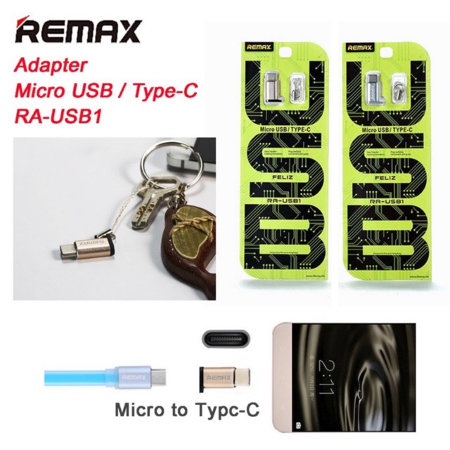 Remax RA-USB1หัวแปลง Micro To Type-C Converter Adapter | Shopee Thailand
