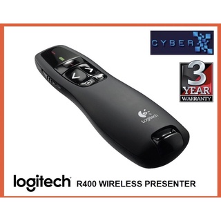 Logitech Wireless Presenter R400 - Red Laser (เลเซอร์สีแดง) ของแท้ รับประกัน 3 ปี