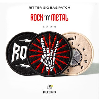 Ritter Gig Bag Patch "RocknMetal" Set แพทช์โลโก้ตกแต่งกระเป๋ากีตาร์รุ่น BERN 4 และ CAROUGE 3