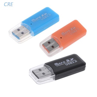 Cre อะแดปเตอร์การ์ดรีดเดอร์ Micro Usb 2.0 Sd Tf สําหรับคอมพิวเตอร์แท็บเล็ตพีซี