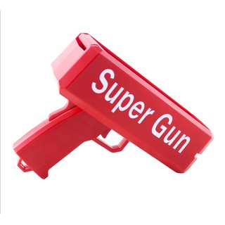 ปืนยิงแบ้งค์SuperGun มีไฟใช้ถ่าน ของเล่นปืนยิงธนบัตร ปืนสายเปย์ ปืนยิงแบงค์ สามารถยิงแบ้งได้จริง พร้อมธนบัตร 50 ใบ