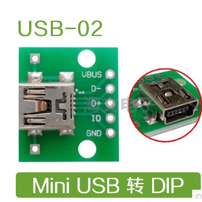 mini-usb-to-dip-หัวต่อตัวเมีย-mini-5p-patch-to-straight-plug-welded-adapter-board