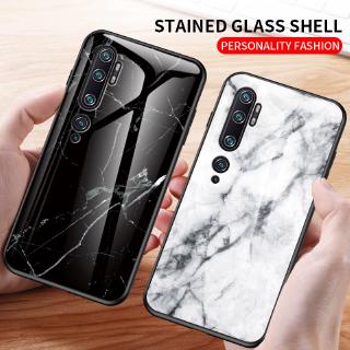 Xiaomi Mi Note 10 Pro Mi Note 10 Luxury Marble Tempered Glass Hard Hybrid Protective Case Cover