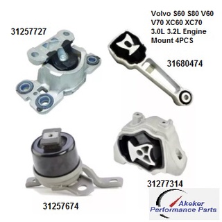 Engine Mount For Volvo S60 S80 V60 V70 XC60 XC70 3.0L 3.2L Engine Mount 2007-16 31316875 30793318 30793322 31277313