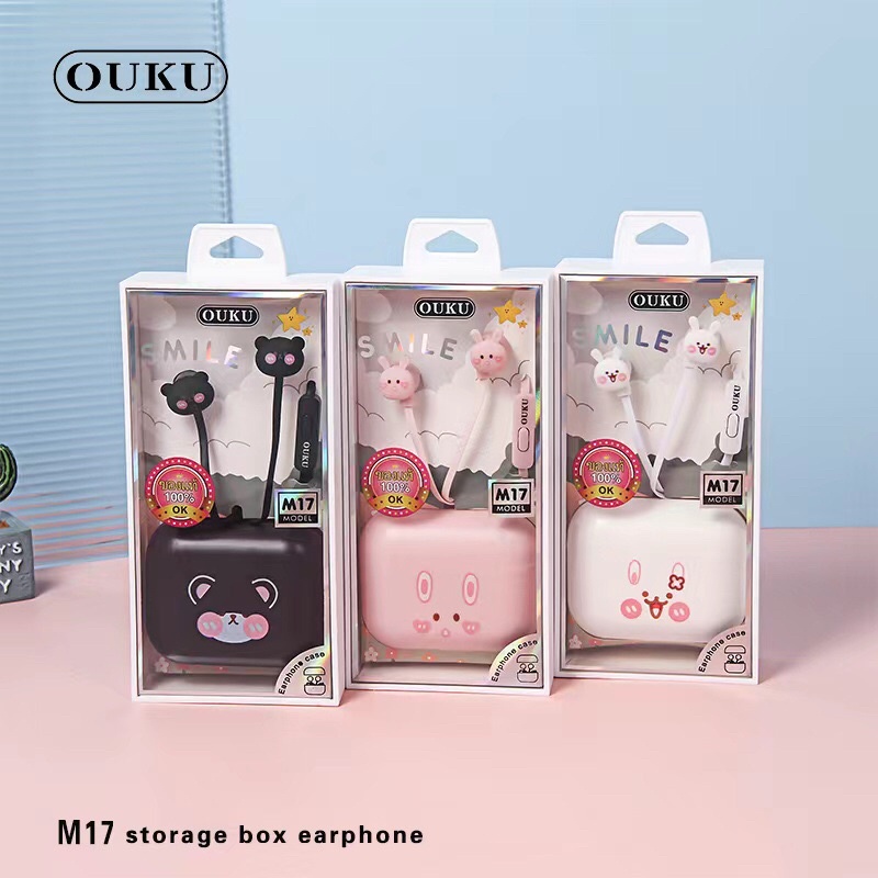 new-ouku-m17หูฟังการ์ตูน-หูฟังลายการ์ตูนน่ารัก-หูฟังเสียงดี-หูฟัง-small-talk-หูฟังเสียงดี