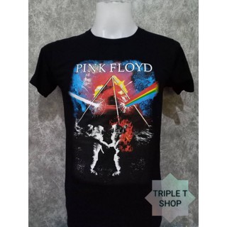 เสื้อยืดวงดนตรีเสื้อยืดคอกลม สกรีนลาย PINK FLOYD (รหัส 36)all size