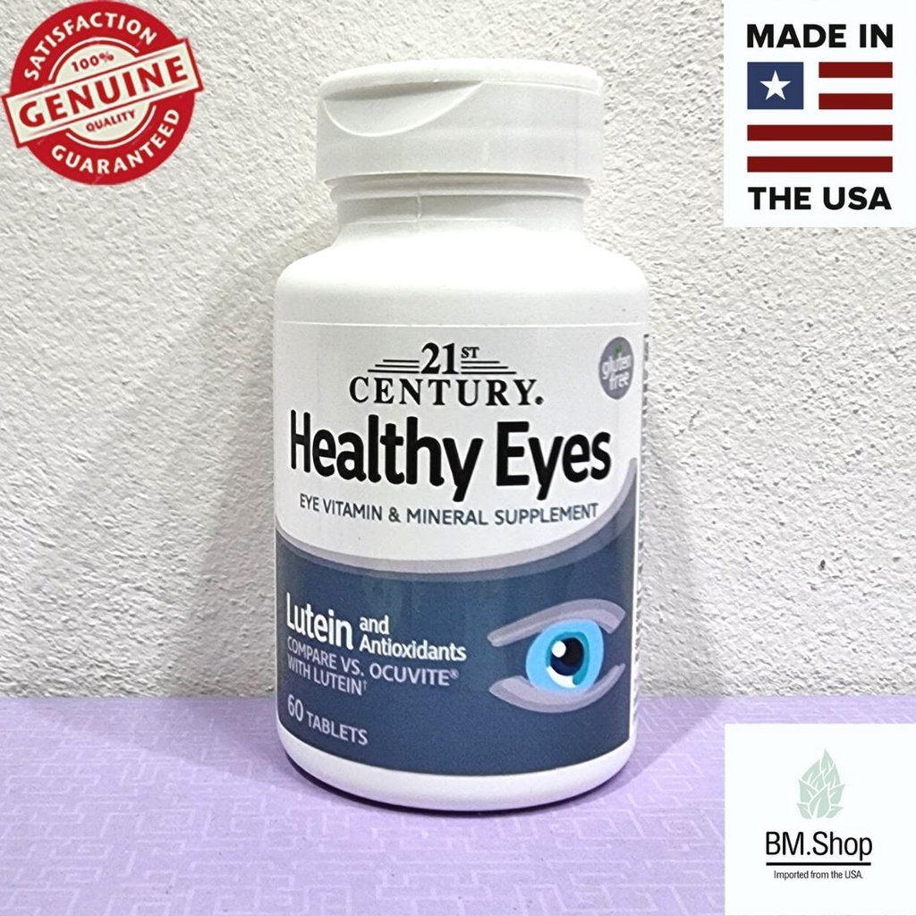 ภาพสินค้า21st Century, Healthy Eyes, Lutein and Antioxidants, 60 Tablets จากร้าน bmshopvitamin บน Shopee ภาพที่ 1