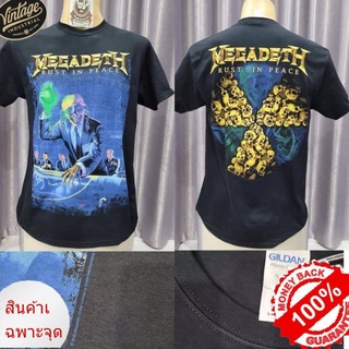 เสื้อวง  Megadeth  ลิขสิทธิ์แท้ %  ป้ายGILDAN UK by pop comics
