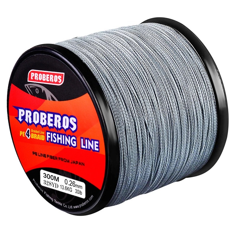 ภาพหน้าปกสินค้า2-3วัน (ส่งไว ราคาส่ง)สาย PE ถัก 4 -เหนียว ทน ยาว 300 เมตร Fishing line wire Proberos Pro Beros  Grey จากร้าน nuna_0095 บน Shopee