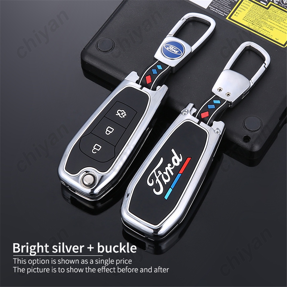 เคสกุญแจรีโมทรถยนต์-แบบพับได้-เรืองแสง-สําหรับ-ford-ranger-everest-explorer-ecosport-focus-fiesta-mondeo