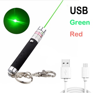 ปากกาชี้เลเซอร์ USB พลังงานสูง 711 5MW532nm สีเขียว สีแดง สําหรับล่าสัตว์