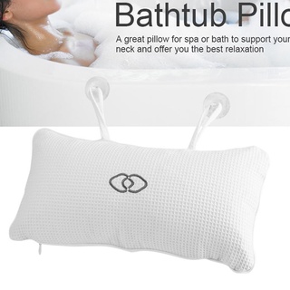 【บลูไดมอนด์】Comfortable Anti-slip Bathtub Pillow Spa Bath Bathtub Cushion Soft Headrest Suction Cup Bathtub Pillow Acces