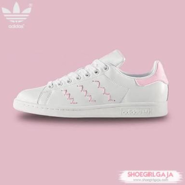 Adidas Stan Smith ZigZag "white pink" แท้ 💯% | Shopee Thailand