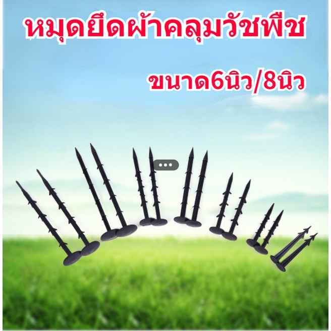 ส่วนลดสุดคุ้ม-หมุดยึดผ้าคลุมวัชพืช-หมุดปักผ้าคลุมดิน-ขนาดนิว-8นิว-หมุดปักดิน-สมอปักดิน-ลิ่มปักดิน