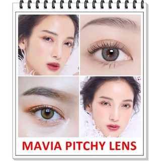 💟 Pitchylens mini Mavia ( Olivia ) -00 ถึง -1000 nude bright brown gray  Contactlens บิ๊กอาย คอนแทคเลนส์ ราคาถูก